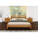 Copeland Furniture Mansfield Solid Wood Low Profile Platform Bed Wood in Brown/Red | 49 H x 75 W x 88 D in | Wayfair 1-MAN-15-03