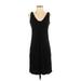 Talbots Casual Dress - Shift: Black Solid Dresses - Women's Size P