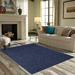 White 36 x 36 x 0.4 in Area Rug - Eider & Ivory™ Broadway Collection Pet Friendly Area Rugs Petrol Blue Polyester | 36 H x 36 W x 0.4 D in | Wayfair