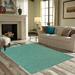 Blue/Green 108 x 72 x 0.4 in Area Rug - Eider & Ivory™ Ambiant Broadway Collection Solid Color Area Rugs Teal | 108 H x 72 W x 0.4 D in | Wayfair