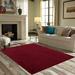 Red 120 x 120 x 0.4 in Area Rug - Eider & Ivory™ Ambiant Saturn Collection Favourite Area Rugs Burgundy Polyester | 120 H x 120 W x 0.4 D in | Wayfair