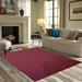 Red 120 x 24 x 0.4 in Area Rug - Eider & Ivory™ Ambiant Broadway Collection Solid Color Area Rugs Cranberry | 120 H x 24 W x 0.4 D in | Wayfair