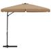 VidaXL Outdoor Umbrella Parasol w/ Cross Base Patio Sunshade Sun Shelter Metal in Brown | 98.43 W x 118.11 D in | Wayfair 47315