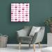 Latitude Run® Farida Zaman 'Think Pink Pattern VI' Canvas Art Canvas, Wood in Pink/Red/White | 14 H x 14 W x 2 D in | Wayfair