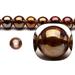 Porcelain Beads Round Brown Ab Tone Glassy Finish 15.5mm 15pcs/pack (2-pack Value Bundle) SAVE $1