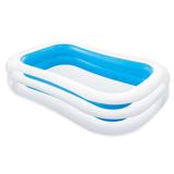 Intex Inflatable 8.5' x 5.75' Swim Center Family Pool for 2-3 Kids, Blue & White - 6.6