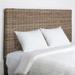 East at Main Weathered Natural Rattan Solid Wood Headboard