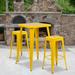 23.75-inch Square Metal Indoor-Outdoor Bar Table Set - 27.75"W x 27.75"D x 40"H
