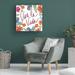 Rosalind Wheeler Kristy Rice 'Fridas Flower Fancy II' Canvas Art Canvas in Green/Red/White | 18 H x 18 W x 2 D in | Wayfair