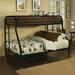 Isabelle & Max™ Metal Bunk Bed Twin XL/Queen. Metal in Black | 60 H x 56 W x 78 D in | Wayfair AF2A519D2E494D88B47012E49E06C19E