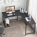 17 Stories Horchak 58.8" L-Shape Desk Wood/Metal in Black | 58.858 H x 58.858 W x 29.921 D in | Wayfair EC0148B62DDB484FBF0CACC9FB6A1B02