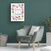 Red Barrel Studio® Farida Zaman 'Floral Quote III' Canvas Art Canvas in Green/Pink/Yellow | 24 H x 18 W x 2 D in | Wayfair