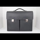 Louis Vuitton Bags | Authentic Louis Vuitton Black Taiga Khazan Hand Briefcase Bag | Color: Black | Size: H 12.5 In. X L 16 In. X W 6 In.