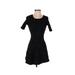 Janette Fashion JOHN 3:16 Casual Dress - A-Line: Black Print Dresses - Women's Size Small