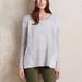Anthropologie Tops | Anthropologie Ella Mara Relaxed Dot Stripe Textured Grey Pullover Size Small | Color: Gray/White | Size: S