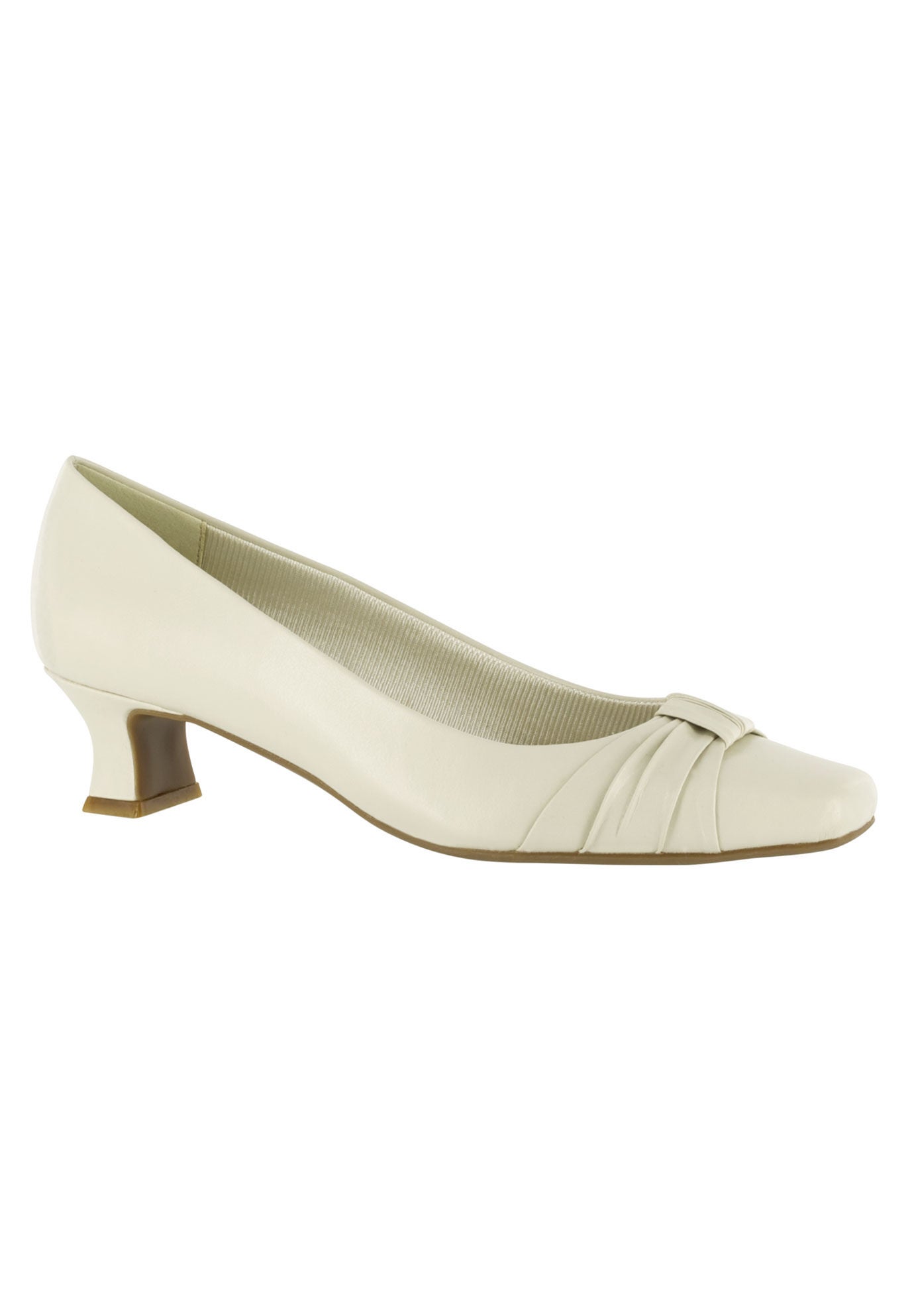 Wide Width Women's Waive Pump by Easy Street® in Bone (Size 10 W)