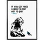 K&l Wall Art - Banksy Poster Graffiti Bilder If you get tired 30x40cm Wanddeko Kinderzimmer