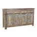 Reclaimed Wood Sideboard Buffet Cabinet with 4 Drawers 4 Doors