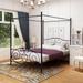 Canopy Metal Bed Frame with Headboard and Footboard