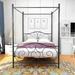 Canopy Metal Bed Frame with Headboard and Footboard