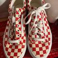 Vans Shoes | Brand New Vans Checkerboard Shoes | Color: Red/White | Size: 8.5