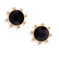 Kate Spade Jewelry | Kate Spade Flying Colors Bezel Studs Black | Color: Black/Gold | Size: Os