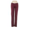 Celebrity Pink Jeggings - Mid/Reg Rise Straight Leg Boyfriend: Burgundy Bottoms - Women's Size 7 - Colored Wash