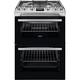 Zanussi 60cm Double Oven Gas Cooker - Stainless Steel