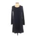 Gap Casual Dress - A-Line: Blue Solid Dresses - Women's Size X-Small Petite