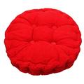 PiccoCasa Home Corduroy Round Shaped Thickened Pillow Chair Cushion Pad Mat 18 Dia Red