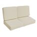 Sorra Home - Indoor/Outdoor Loveseat Cushion Set - Corded - Natural