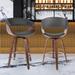 Modern Swivel Bar Stools Upholstered Counter Stools, Set of 2