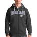 Men's Antigua Charcoal Toronto Maple Leafs Wordmark Victory Full-Zip Hoodie