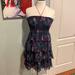 American Eagle Outfitters Dresses | American Eagle Outfitters Floral Ruffle Dress Sz M | Color: Blue/Purple | Size: M