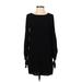 H&M Casual Dress - Sweater Dress: Black Dresses - Women's Size 4