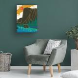 Loon Peak® Michael Mullan 'Big Sky IV No Words V2' Canvas Art Canvas in Blue/Brown/Orange, Size 24.0 H x 18.0 W x 2.0 D in | Wayfair