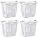 Sterilite Ultra Easy Carry Plastic Dirty Clothes Laundry Basket Hamper (4 Pack) - 3.75