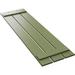 Ekena Millwork True Fit PVC Three Board Spaced Board-n-Batten Shutters Vinyl in Green | 69 H x 17.125 W x 0.625 D in | Wayfair TFP101SBF17X069MG