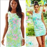 Lilly Pulitzer Dresses | Lilly Pulitzer Coconut Jungle Shift Dress | Color: Green/Pink | Size: 00