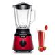 Ufesa Standmixer BS4100 Amber Red, Glasbehälter 0,8L, Impuls-/Eis-Crush Funktion, 2 Geschwindigkeiten + Pulse, 4 Edelstahlklingen, 900 W, hermetischer Verschluss, BPA-frei, Red Inox, Amazon-Exklusiv