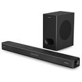 MAJORITY Sierra Plus | Dolby Atmos 2.1.2 Bluetooth Soundbar with Wireless Subwoofer | 400W Up-Firing Surround Sound Speakers For 3D Audio Home Theatre | USB, AUX, Optical, RCA & 3x HDMI | Custom EQ