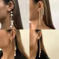 Ingmark – boucles d'oreilles longues en Imitation de perles pour femmes bijoux à Clip sans