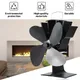 Ventilateur de poêle à bois Ecofan distribution efficace de la chaleur silencieux noir cheminée