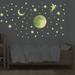 Magical Moonlight Glow in the Dark Kids Wall Stickers Nursery DIY Art - Green