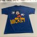 Disney Shirts | 014 - Vintage 90s Mickey Mouse Walt Disney Cartoon Blue Short Sleeve T Shirt | Color: Black/Blue | Size: Xl