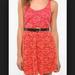 Anthropologie Dresses | Anthropologie Pins And Needles Orange/Red/Pink Ombre Lace Dress | Color: Orange/Pink | Size: M