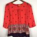 Anthropologie Tops | Anthropologie Maeve Rila Bordered Blouse By Maeve | Color: Blue/Red | Size: 0