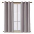 My Home Store Blackout Curtains for Bedroom-2 Panels with Eyelets and Tie Backs Thermal Blackout Curtains-Lightweight, Noise Reducing and Energy Saving Soft Curtains Silver W90” ×L90”