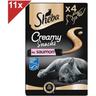 Sheba - Creamy Snacks 44 sticks au saumon friandise crémeuse pour chat 12g (11x4)