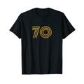 70 - Seventy Birthday Retro Style Disco Gold Glitter Effekt T-Shirt